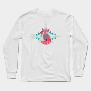 Tribal Fox Totem Boho Summer Long Sleeve T-Shirt